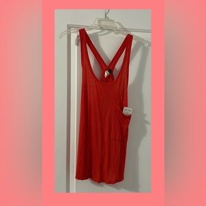 NWT never worn We The Free People women’s pocketed long tank salmon color top